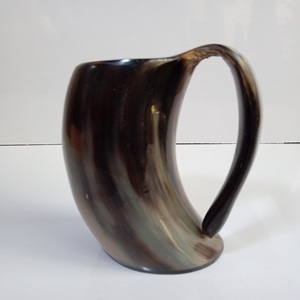 Auténtica Taza de Corno Vikingo Medieval Tallada a Mano, Ecológica, para Cerveza y Cerveza Artesanal, Segura para Alimentos, Corno Natural - Product Image 2