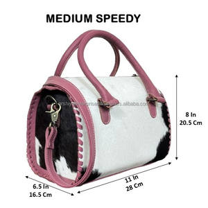 Bolsa de Viaje de Cuero Vacuno Genuino para Mujer, Gran Capacidad, Estilo Occidental, Bolsa de Viaje con Cierre de Cremallera para Viajes de Fin de Semana al Aire Libre - Product Image 3