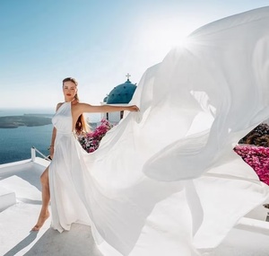 White Flowy Dress - White Flowing Gown - Floor-Length Chiffon White Flowy Dress - White Flowing Gown - Floor-Length Chiffon
