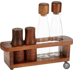 Wooden <b>Salt</b> And Pepper <b>Shaker</b> Set With Durable Build And Natural Appearance For Everyday Cooking - Product Image 6