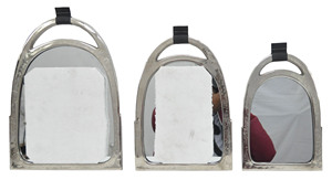 Aluminium <b>Silver</b> Horse Stirrup <b>Framed</b> <b>Mirror</b> Latest Arrival Decorative <b>Mirror</b> Wholesale Price - Product Image 2