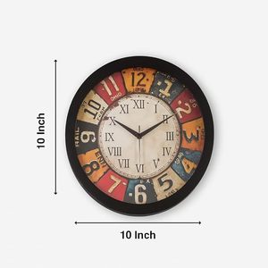 Vintage Double Face Metal Wall <b>Clock</b> Round <b>Battery</b> Powered Analog Hanging <b>Clock</b> 10 Inch for Living Room - Product Image 1