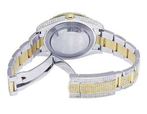 Reloj BOJ R.O.L.E.X.023 con Números Romanos, Moissanita Completa, de Lujo, Cuarzo Analógico, Acero, 41MM, 3BAR Resistente al Agua, Estilo Hip Hop para Hombre - Product Image 6