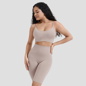 Elegant 2-Piece Women's Seamless Off the shoulder Yoga <b>Bra</b> & Slim Pants Set Gym Fitness Workout Wholesale Gym Workout Women Yoga - Product Image 4