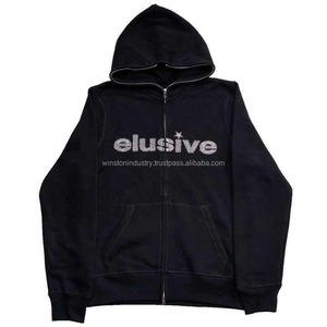 Sweat-shirt d'hiver pour homme avec pierres fantaisie, détails uniques en pierres, haute qualité, coton/polyester respirant et résistant - Product Image 5