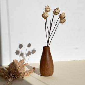 Florero de Madera Hecho a Mano para Decoración del Hogar, Florero Decorativo de Madera de Mango Natural para Decoración de Sala de Estar - Product Image 4