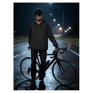 Mens Packable Rain Jacket Lightweight Waterproof <b>Raincoat</b> with Hood Outdoor Rain Gear for Travel Hiking Cycling Breathable - Product Image 2