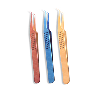 High Elasticity Japanese Stainless Steel Eyelash Extension Tweezers Anti Static Non Corrosive Hand Tested Customized Packing - Product Image 1