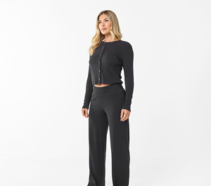 Pantalon de jogging décontracté taille haute pour femme, coupe ample, jambe droite, drapé, avec taille élastique et cordon de serrage, couleur unie, idéal pour le yoga - Product Image 3