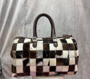 Bolsa de Viaje de Cuero Hecha a Mano, Diseño de Patchwork, Gran Capacidad, Bolsa de Fin de Semana, Bolsa de Deporte, Bolsa de Gimnasio - Product Image 6