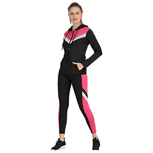 Tenue de sport unisexe pour entraînement, yoga, gym, course à pied, une pièce ou deux pièces, entièrement zippée ou à demi-zip, à capuche, coupe-vent, couleur unie - Product Image 1