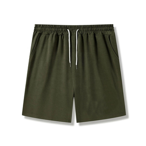 Shorts de sport décontractés pour hommes, coupe ajustée, été, gym, fitness, plage, natation, séchage rapide, taille élastique, motif uni - Product Image 4