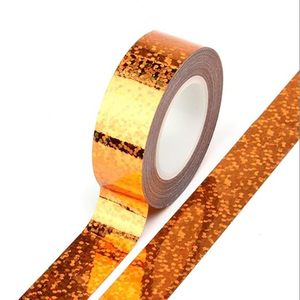 Premium Adhesive Glitter Holographic Washi Tape Rainbow Decorative Craft Tape for DIY Scrapbooking Gift Wrapping & Art Projects - Product Image 1