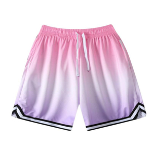 Summer Double <b>Layer</b> Sublimation 100% Cotton 5 Inch Inseam Gym Blank Basketball Shorts Custom Breathable Mesh Front Men's Shorts - Product Image 4