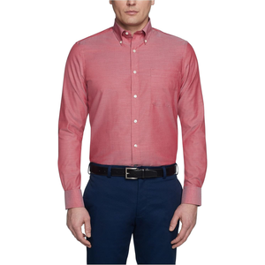 Chemise habillée blanche unie pour homme à manches longues en coton premium, coupe classique, respirante – Vente en gros de chemises habillées pour homme - Product Image 4