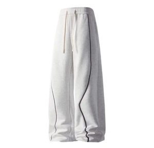 Light <b>Grey</b> Color Baggy Pant Matching Zipper <b>Hoodie</b> <b>Men</b> Tracksuit - Product Image 4