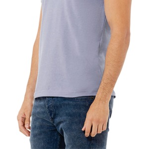 Camiseta de algodón para hombre, cuello redondo, color liso, manga corta, tejido de punto, corte regular, ligera, cómoda, informal, para uso diario, estilo urbano. - Product Image 3