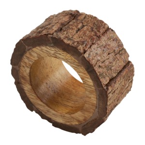 Servilletero de Lujo de Madera Natural con Temática Forestal, Accesorios de Comedor, Anillos para Servilletas Artesanales de Corteza - Product Image 1