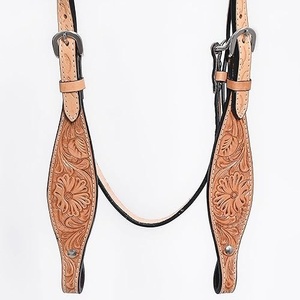 En gros, têtière en cuir pour cheval, modèle Western, pour chevaux de taille Full Cob et Shetland, avec ferrures argentées, logo personnalisé, meilleur prix, à 8 dollars. - Product Image 4