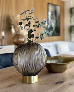 Modern Handmade Brass Tabletop <b>Vase</b> with <b>Gold</b> Finish Decorative Metal Flower <b>Vase</b> for Home Interior Design - Product Image 1
