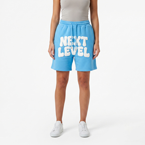 Short en molleton pour femme avec imprimé en relief, 100% coton, personnalisé, pour le fitness, le jogging et le sport - Product Image 1