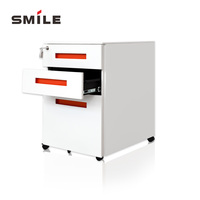CHNSMILE Armoire de rangement en métal verrouillable pour la maison et le bureau Armoire de rangement écologique en acier à trois tiroirs