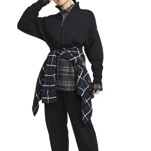 Nouveau polaire épais haut court sweat pour femmes Style automne hiver demi fermeture éclair sweat à capuche chaud à bas prix - Product Image 2