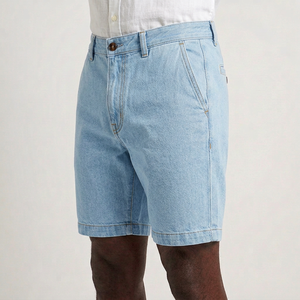 Shorts en jean personnalisés pour hommes en gros, marque privée, shorts déchirés, shorts en jean amples pour hommes, marques américaines - Product Image 4