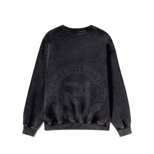 Sudadera Negra de Felpa de Algodón Premium para Marcas, OEM, ODM, Etiqueta Privada - Product Image 6