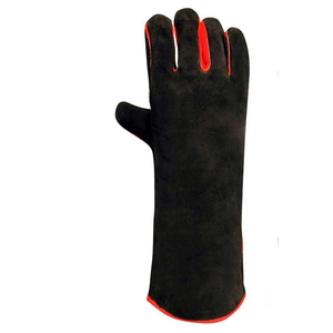 Guantes de Soldadura de Cuero Resistentes, Protección Contra Impactos de Metal Fundido, Protección de Palma Amarilla, Ajuste Cómodo, Uso Industrial - Product Image 3