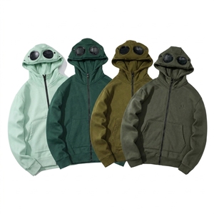 Sweat à capuche personnalisé avec logo, effet délavé, en coton respirant, séchage rapide, manches longues, fermeture éclair intégrale, capuche à visière ronde pour homme - Product Image 5
