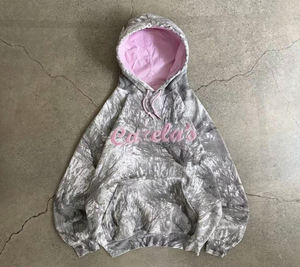 เสื้อฮู้ดดี้สตรีทแวร์ประดับคริสตัล 100% ผ้าฝ้าย รักษ์โลก พรีเมียม ดีไซน์ทันสมัย สไตล์ลำลอง สำหรับคนเมือง สามารถสั่งทำได้ - Product Image 1