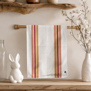 Meilleur design, serviettes de cuisine de luxe 100% coton tissé, rayées teintes en fil, sur le thème du golf, serviettes de cuisine douces - Product Image 6
