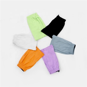 Shorts d'été de course à pied unisexe personnalisés en molleton noir solide sweat en éponge française 100% coton pour vêtements de sport running-Mens - Product Image 1