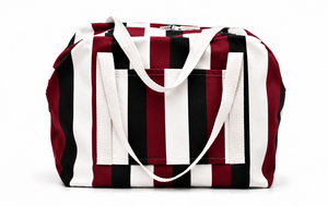 Sac de voyage rayé grande capacité, sac fourre-tout à bandoulière pour la plage et l'usage quotidien - Product Image 6