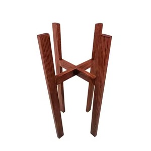 Soporte de Madera para Flores, Diseño Rústico para Jardín, con Plantas Verdes, Construcción de Madera Resistente, Acabado Sin Recubrimiento - Product Image 1