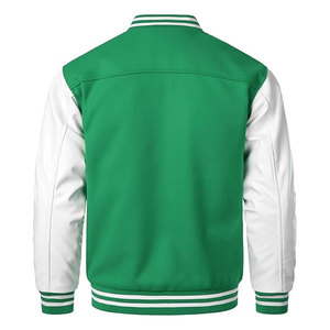 Chaqueta Varsity para Hombre, Chaqueta Letterman con Mangas de Cuero Sintético, Chaqueta de Béisbol Universitaria para Chico, Chaqueta Bomber Deportiva Clásica para Uso Casual - Product Image 5