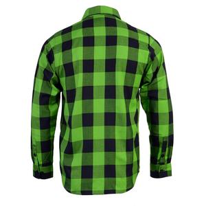 Camisa de Franela a Cuadros Verde y Negra de Algodón Premium para Hombre, Manga Larga, Estilo Casual, Proveedor Mayorista - Product Image 4