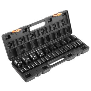 Set di 26 Chiavi a Bussola a Impatto da 1/2 Pollici, Poco Profonde, a 6 Punte, Costruzione Robusta, in CRV, Misura 19mm - Product Image 5