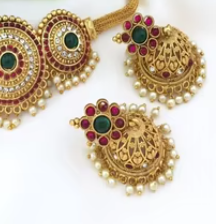 Classic Simple Look Choker <b>Set</b> For Wedding Premium Quality Premium Traditional <b>Necklace</b> <b>Set</b> with Intricate <b>Pearl</b> Work for Women - Product Image 2