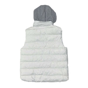 Gilet matelassé d'hiver pour homme OEM à capuche zippé sans manches, doudoune sans manches, gilet d'extérieur rembourré en duvet - Product Image 4
