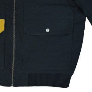 Men's Hooded Bomber <b>Jacket</b> Solid Color Polyester Windproof Winter Casual Thick <b>Zipper</b> Closure Front <b>Pocket</b> Design - Product Image 3