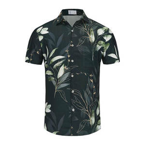 New Men Summer Seaside Beach Shirt Digital Print Vacation Casual Top Fashion <b>Button</b> up Short Sleeve Printed Mens Shirts - Product Image 1
