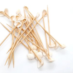 Piques à cocktail jetables en forme de coquillages colorés, brochettes pour cocktails, piques à charcuterie pour fêtes - Product Image 3