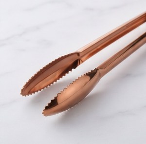 Pinzas de Cocina de Acero Inoxidable Color Oro Rosa, 1 Pieza, con Agarre Dentado, Perfectas para Cocina, Comedor y Utensilios de Cocina - Product Image 3