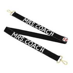MRS <b>Coach</b> Customized Handmade Embroidered White Gold Seed Bead Bag Straps for Purse Fashion Party Business Gift - Product Image 1