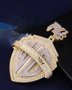 Colgantes Personalizados con Retrato, Plata 925, Oro Real, Moissanita VVS, Estilo Hip Hop, Esmaltados, Joyería de Alta Calidad - Product Image 3