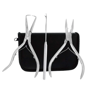 Perfect Locks High Quality 3pcs Set Hair Extension <b>Pliers</b> Tape Application <b>Pliers</b> for Hair Extensions Perfect Locks Brand - Product Image 6
