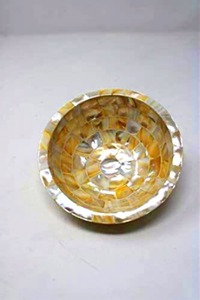 Best Quality Design of Mother of Pearl Inlay Bowl Wooden Bowl MOP Bowl Serving Bowl Inlay Bowl for Serving at very low Price - Product Image 2