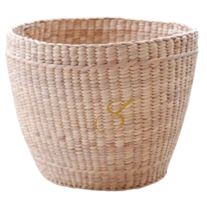 Panier de rangement en jacinthe d'eau : Décoration tressée style bohème et campagnard - Product Image 1